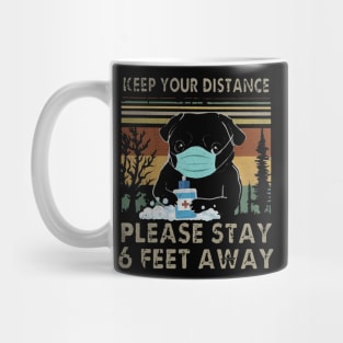 Bulldogs keep your distance please stay 6 feet away Mug